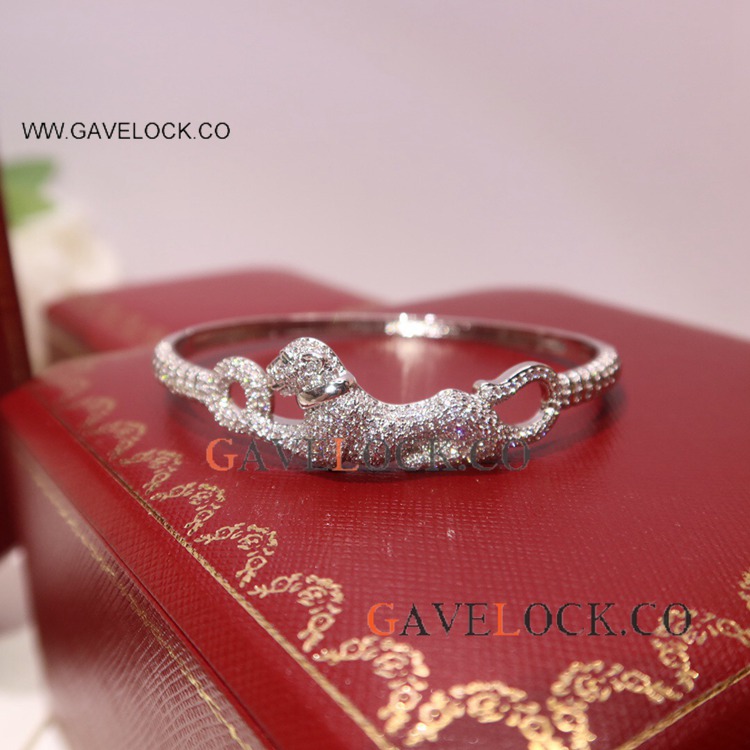 Iced Out Panthere Cartier Replica Bracelet for Sale